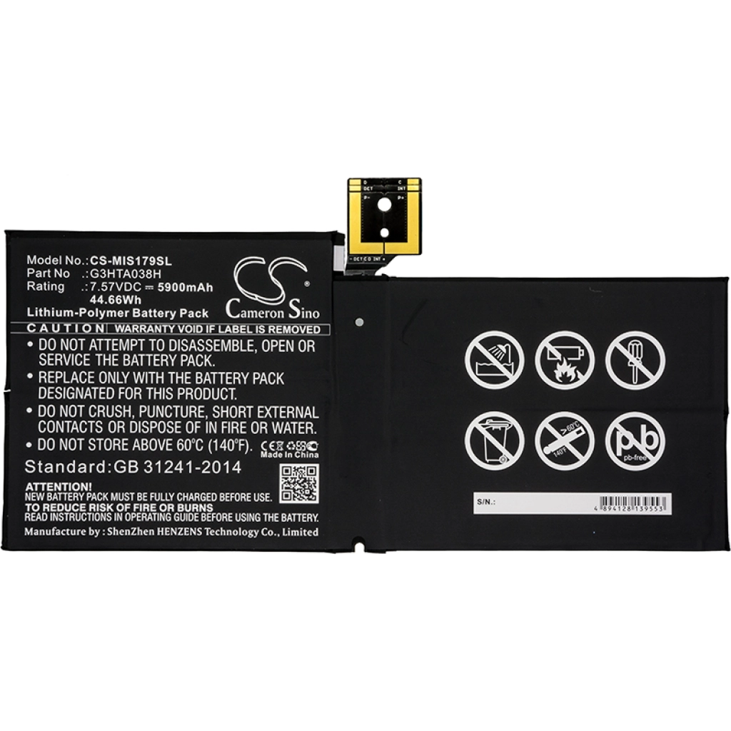 Batería de la tableta Microsoft CS-MIS179SL