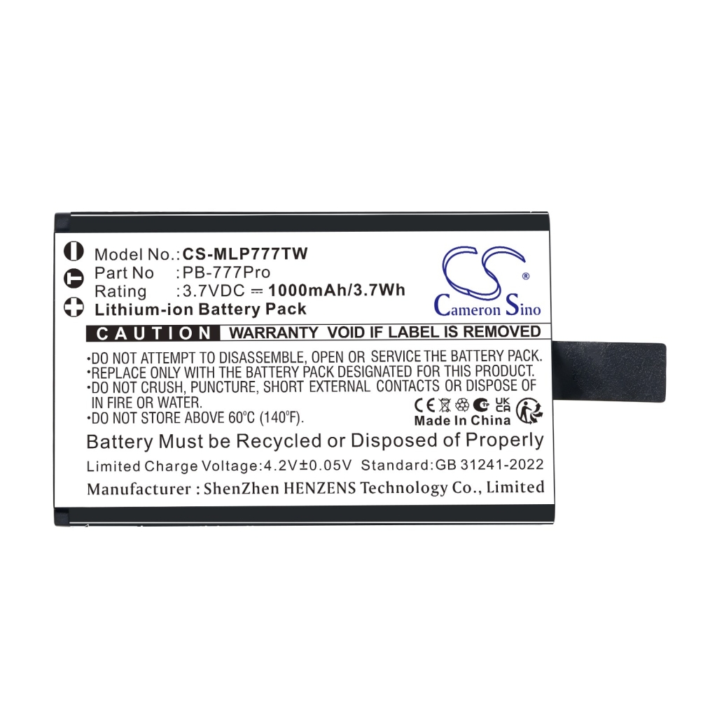 Baterías compatible con Midland 777 Pro CS-MLP777TW