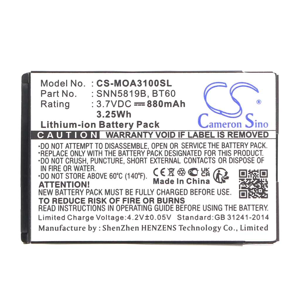Mobile Phone Battery Prunus CS-MOA3100SL
