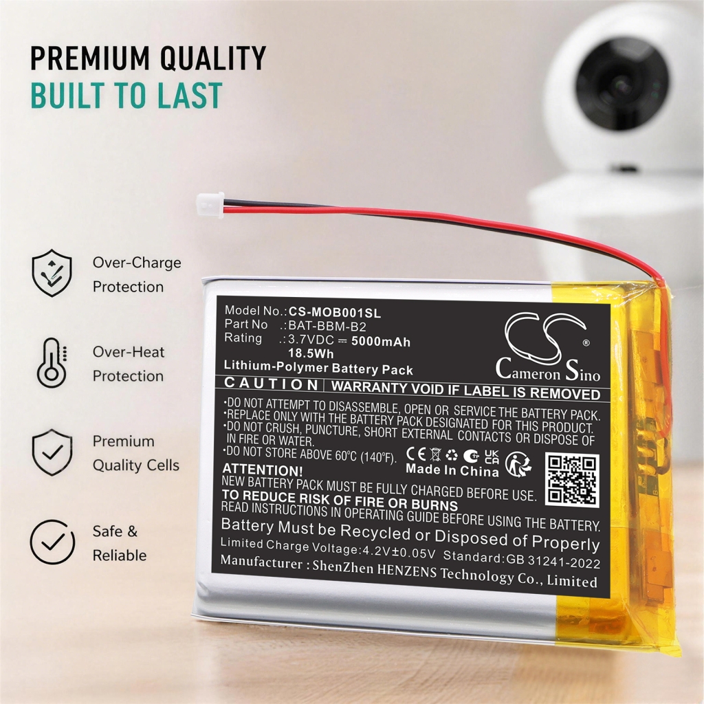 Battery Replaces Babysense BAT-BBM-B2
