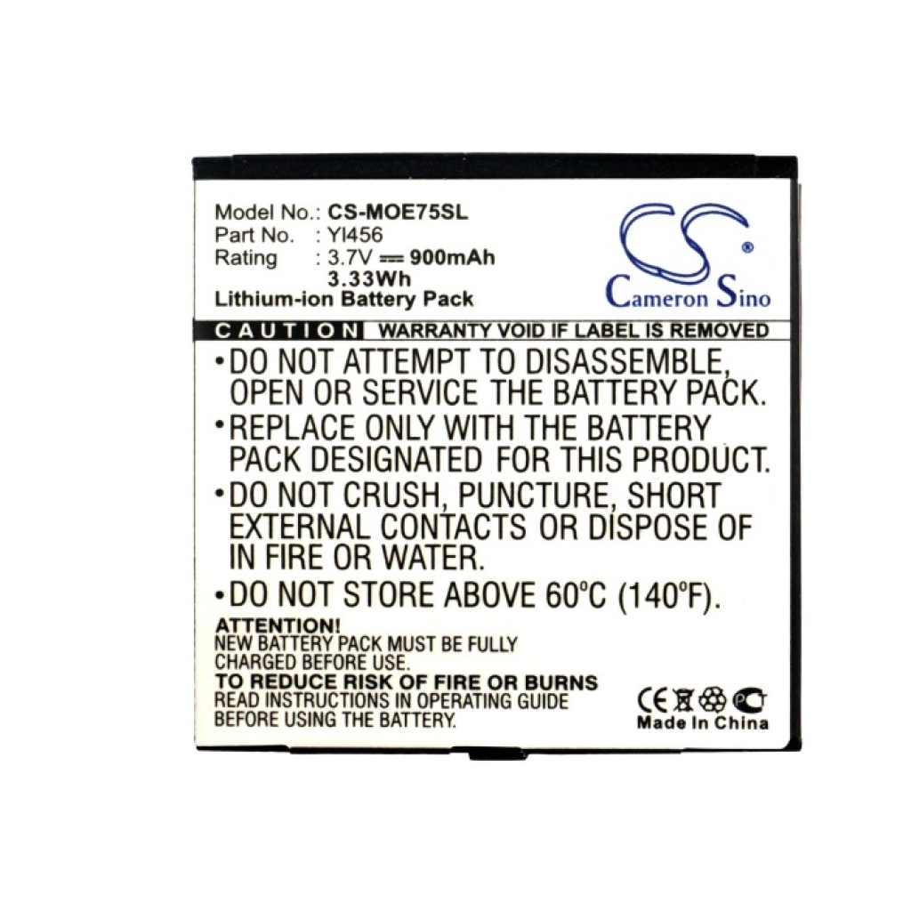 Batería compatible con Motorola CS-MOE75SL