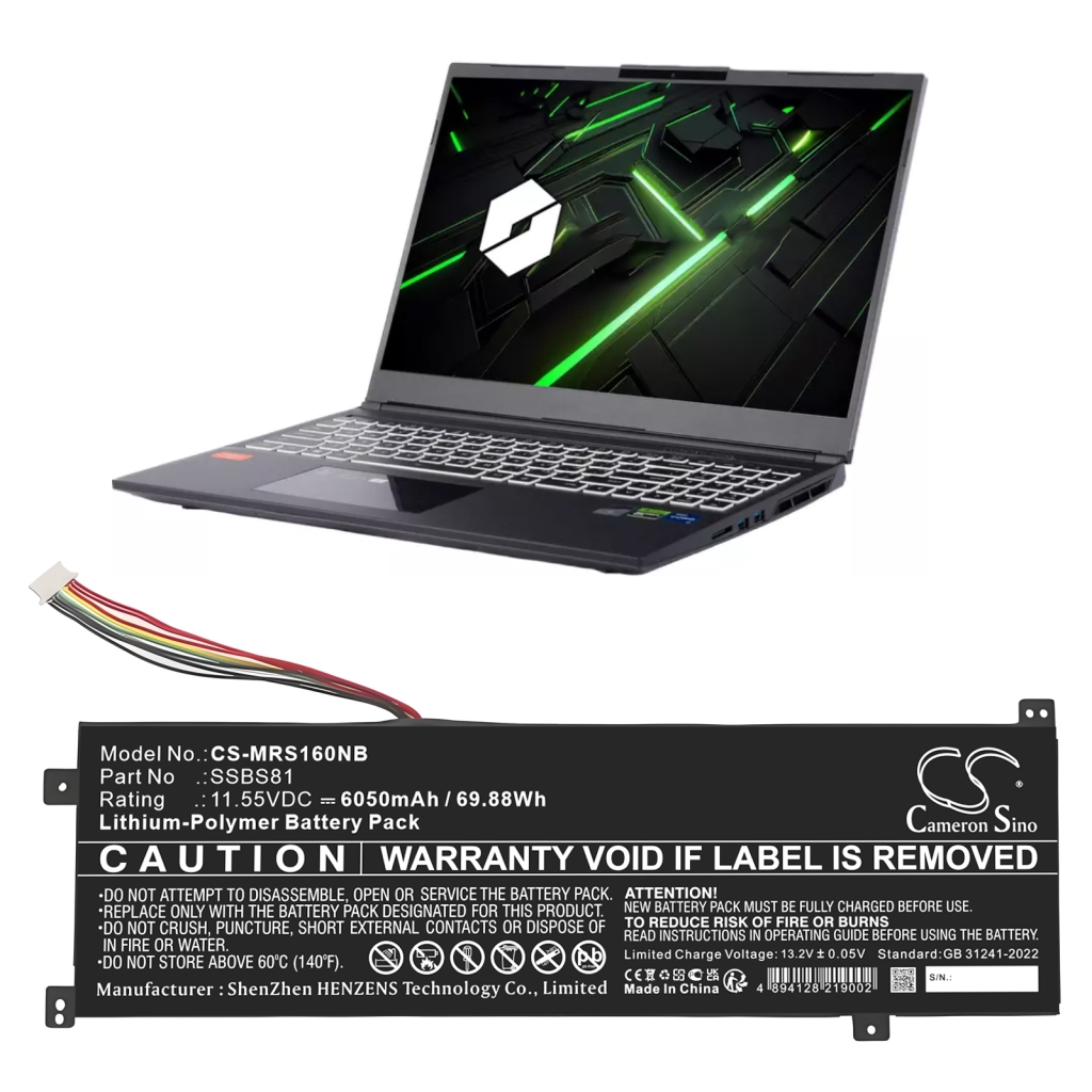 Batería para portátil Mechrevo CS-MRS160NB