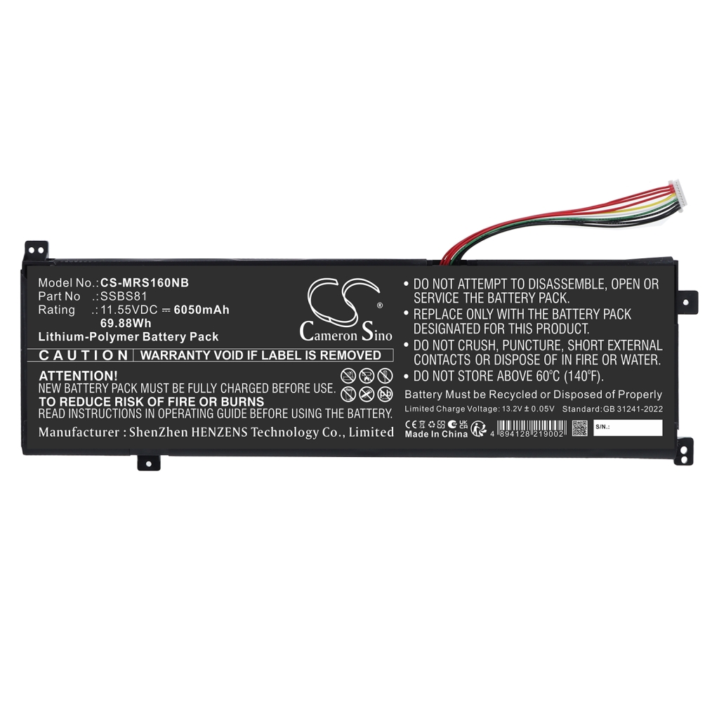 Batería compatible con Mechrevo CS-MRS160NB