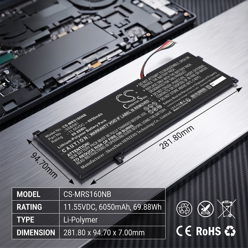 Batería compatible con Mechrevo CS-MRS160NB