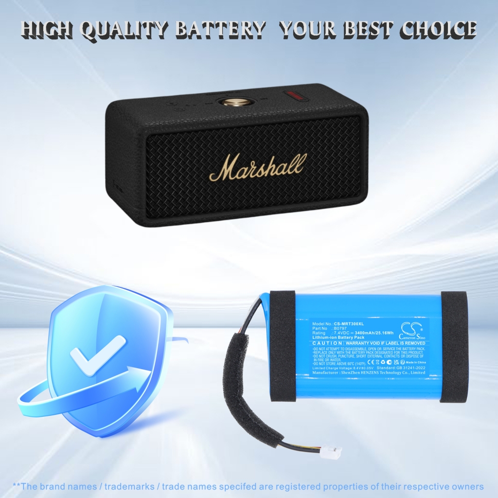 Batería compatible con Marshall CS-MRT300XL