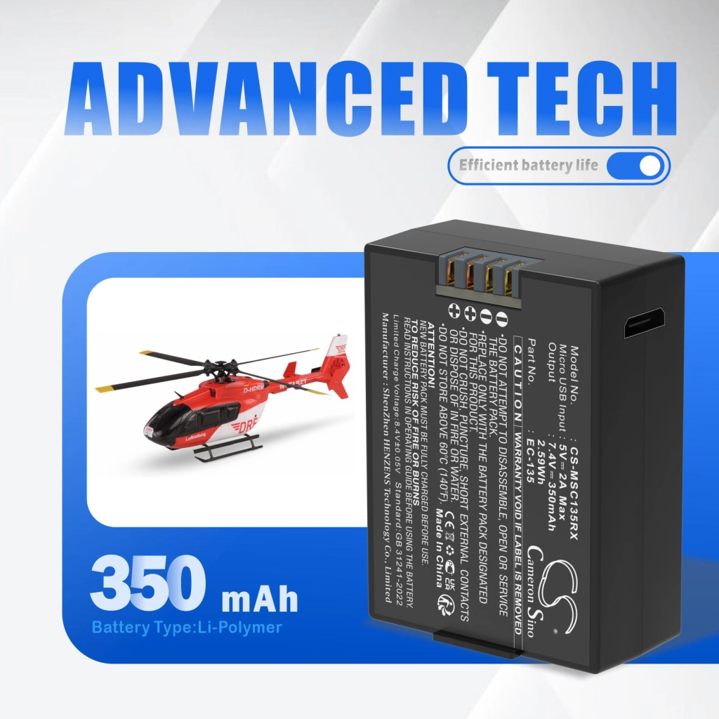 Batteries for Drones Modster CS-MSC135RX