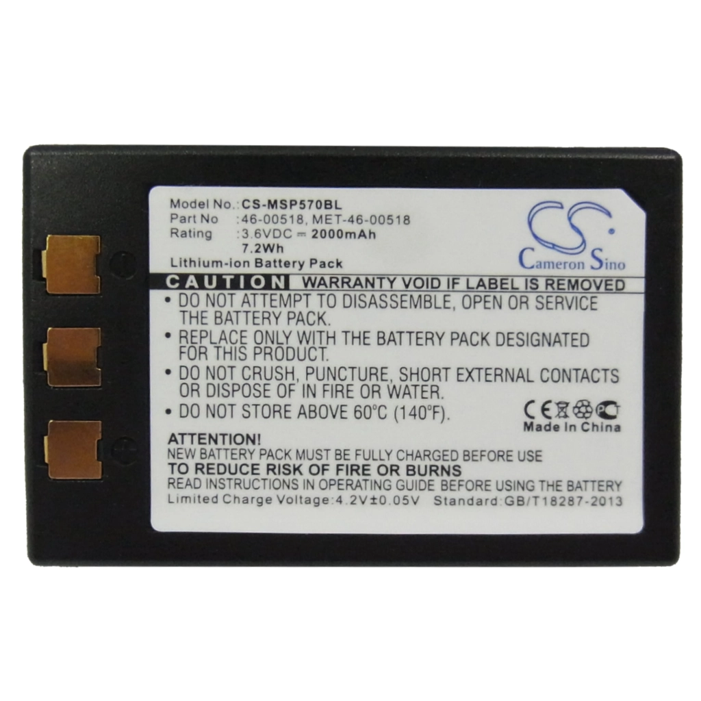 Batería de código de barras, escáner Metrologic CS-MSP570BL