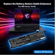 Reemplazo de batería compatible para MSI BTY-M551