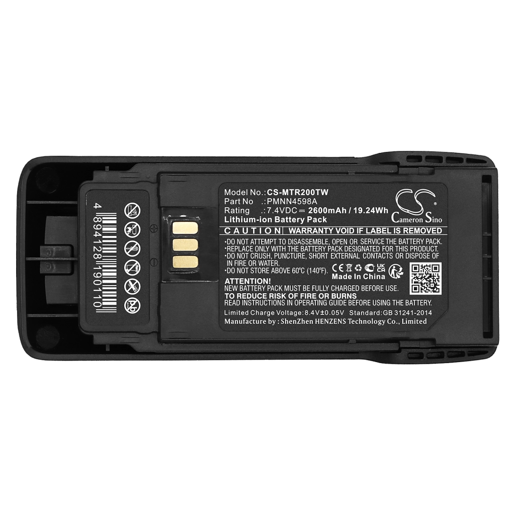 Batería de radio de dos vías Motorola CS-MTR200TW