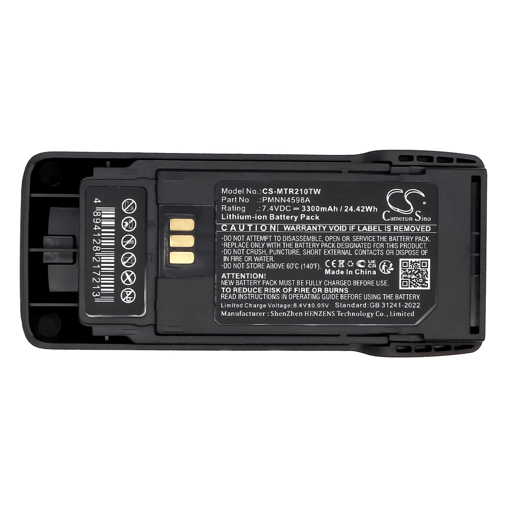 Batería de radio de dos vías Motorola CS-MTR210TW