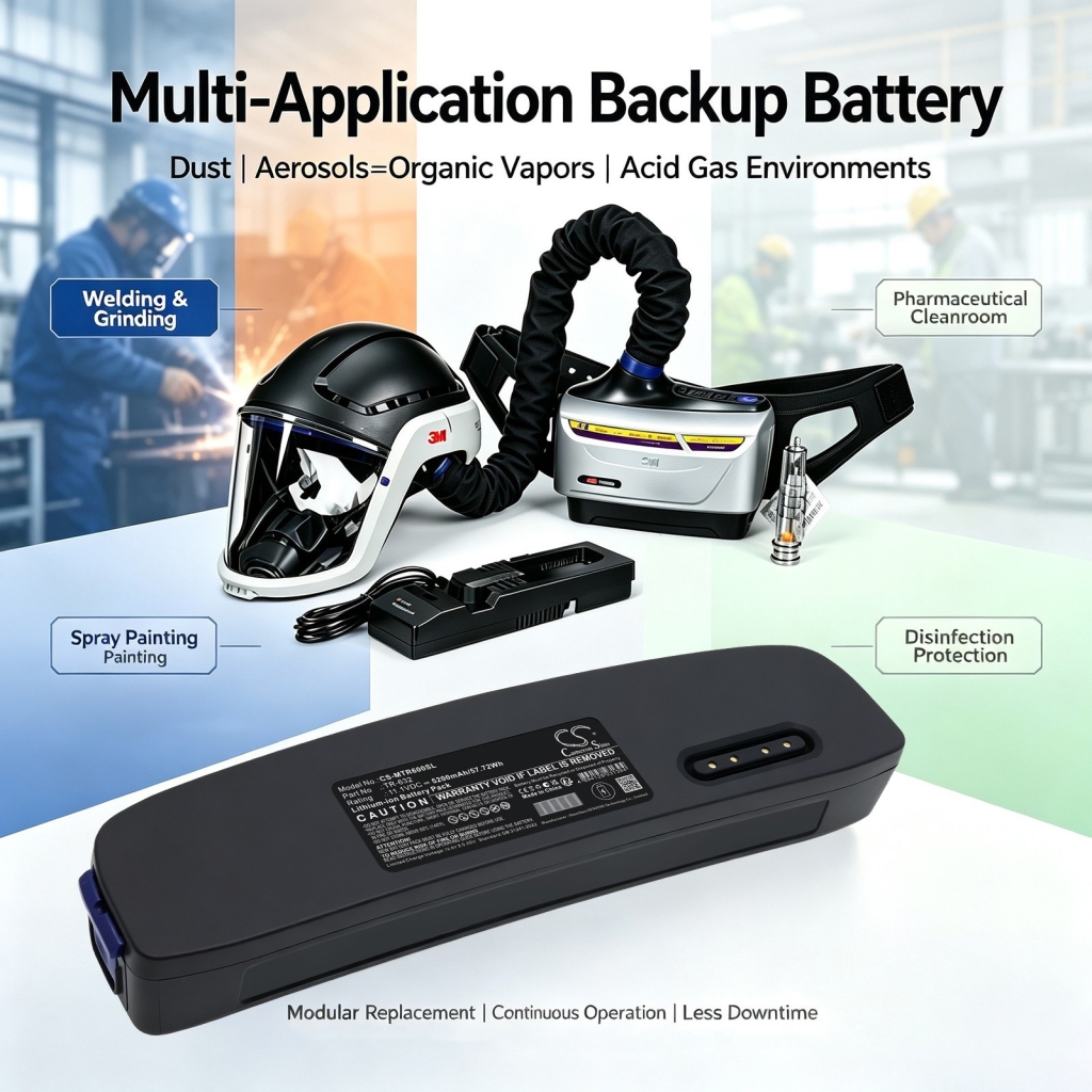Baterías compatible con 3M TR-600 Powered Air Purifying Respirator CS-MTR600SL