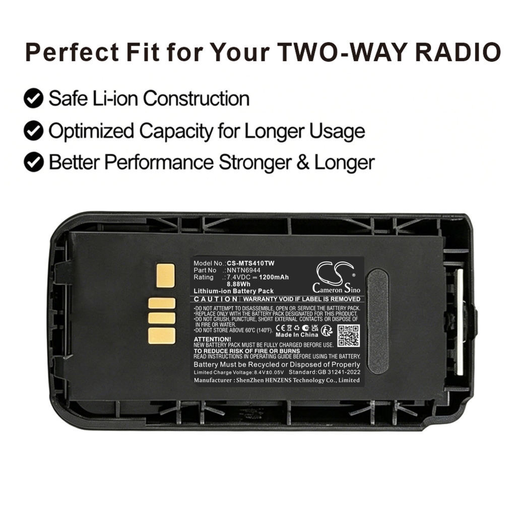 Baterías compatible con Motorola H18KCN9PW9AN H18KCN9PW9AN CS-MTS410TW