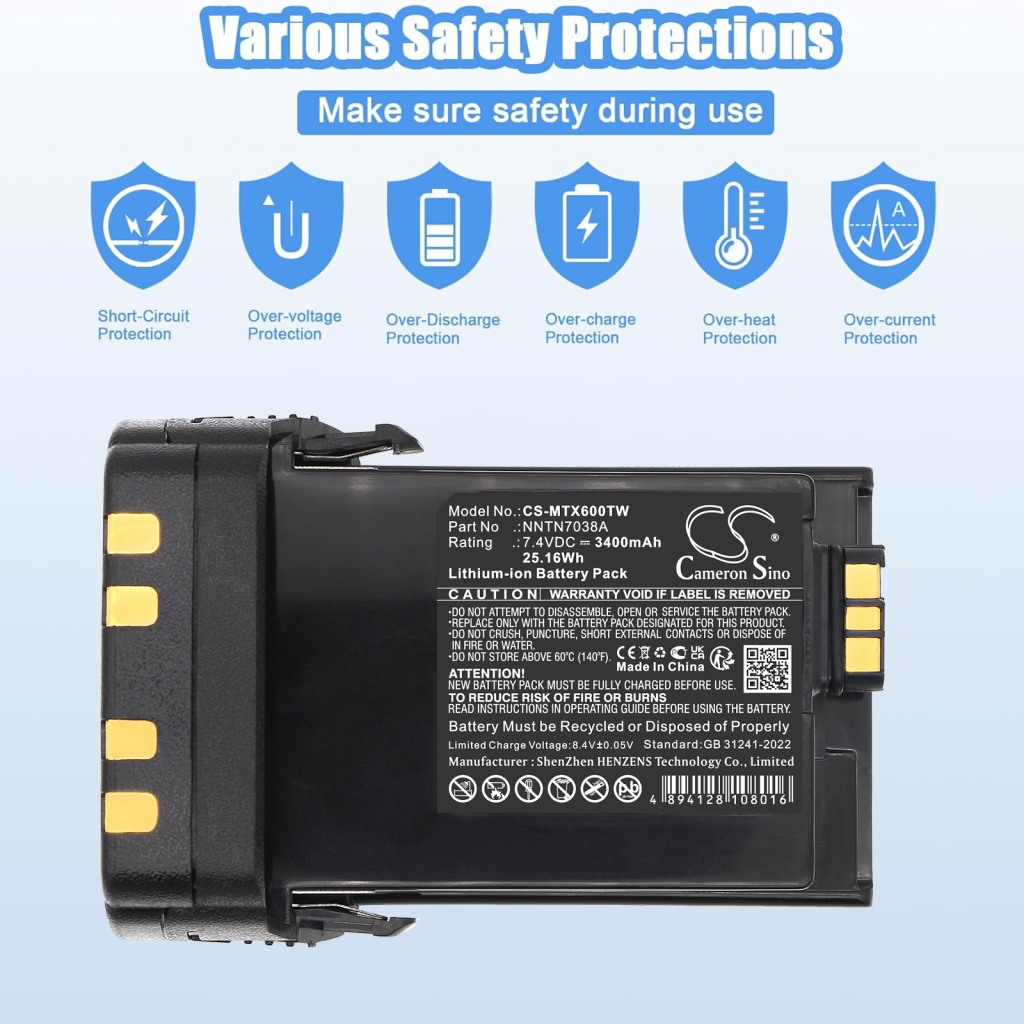 Batería compatible con Motorola CS-MTX600TW