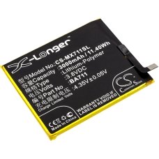 Reemplazo de batería compatible para MeiZu BA711