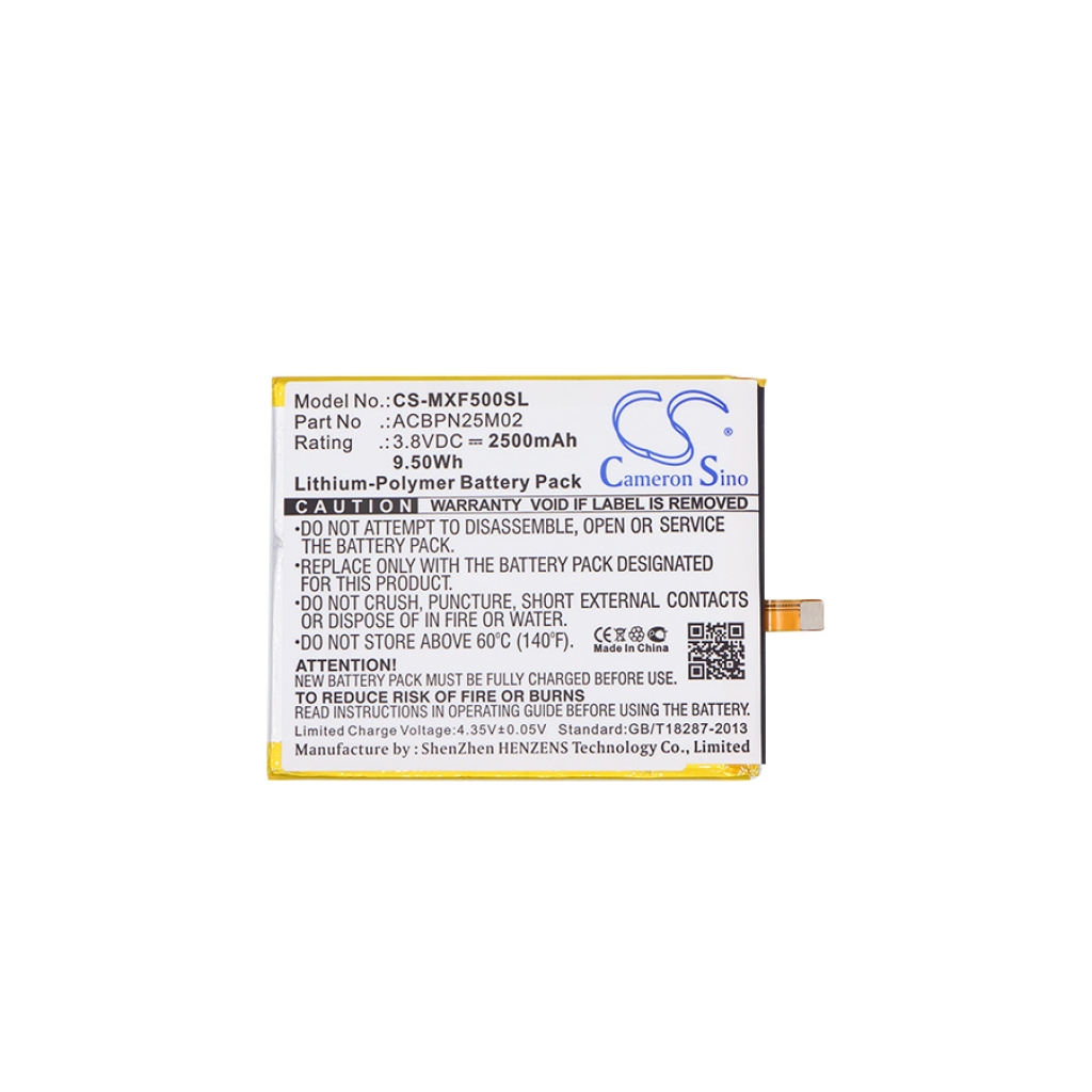 Batería compatible con Micromax CS-MXF500SL