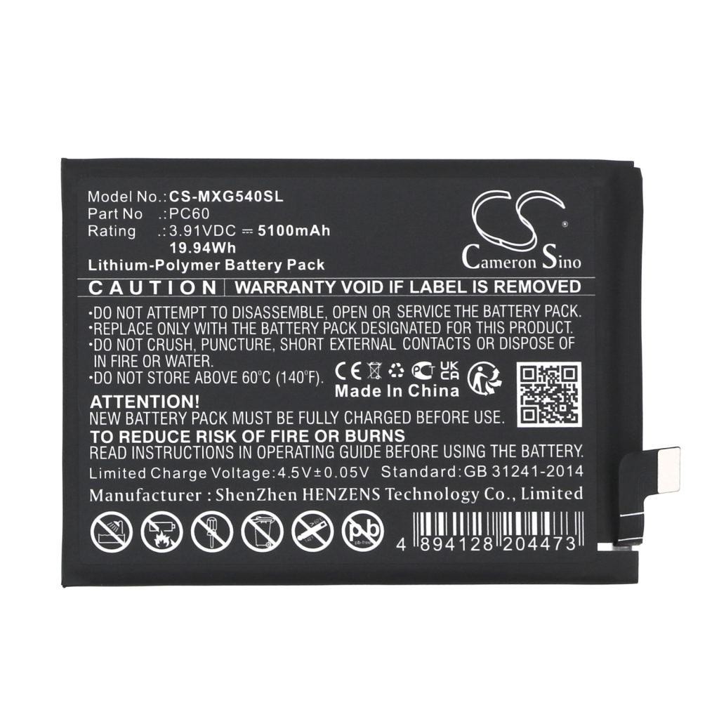 Batería del teléfono móvil Motorola CS-MXG540SL