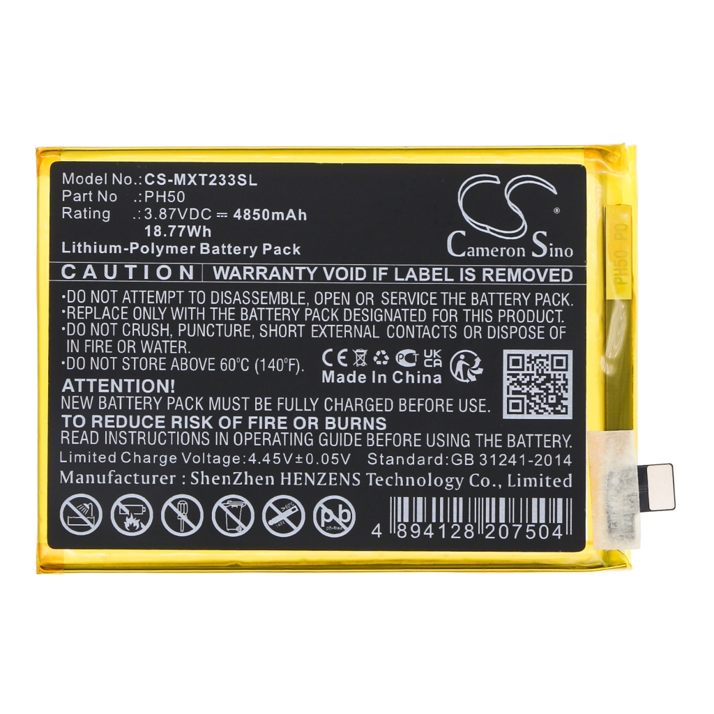 Batería del teléfono móvil Motorola CS-MXT233SL