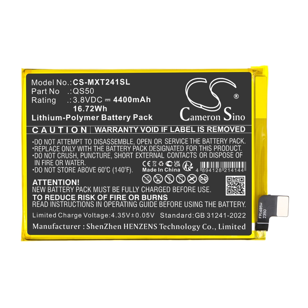 Compatible battery replacement for Motorola QS50
