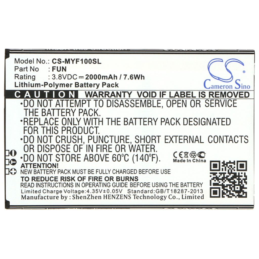 Batería compatible con Myphone CS-MYF100SL
