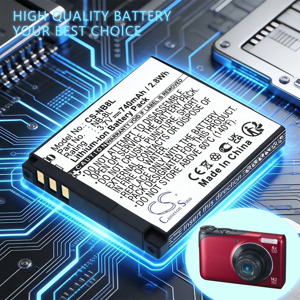Batería compatible con Canon CS-NB8L