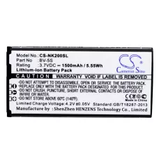 Reemplazo de batería compatible para Nokia BV-5S