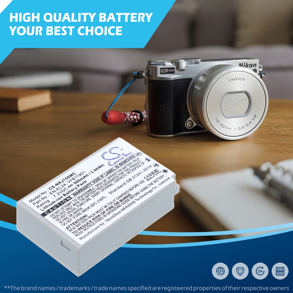 Batería compatible con Nikon CS-NKJ150MC