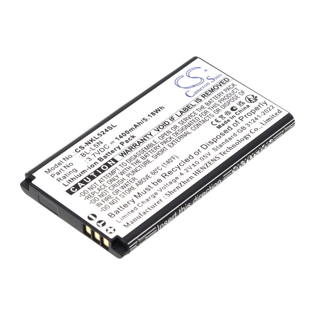 Batería compatible con Nokia CS-NKL524SL