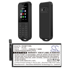 Compatible battery replacement for Nokia BPCNTBY001B,BV-5D