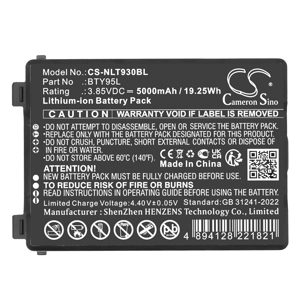 Batería de código de barras, escáner Newland CS-NLT930BL
