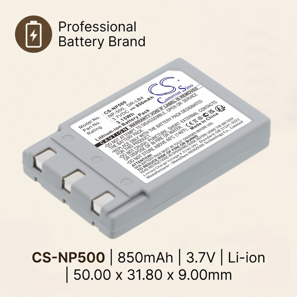 Baterías compatible con KONICA Revio KD-310 KD-310Z KD-400Z CS-NP500