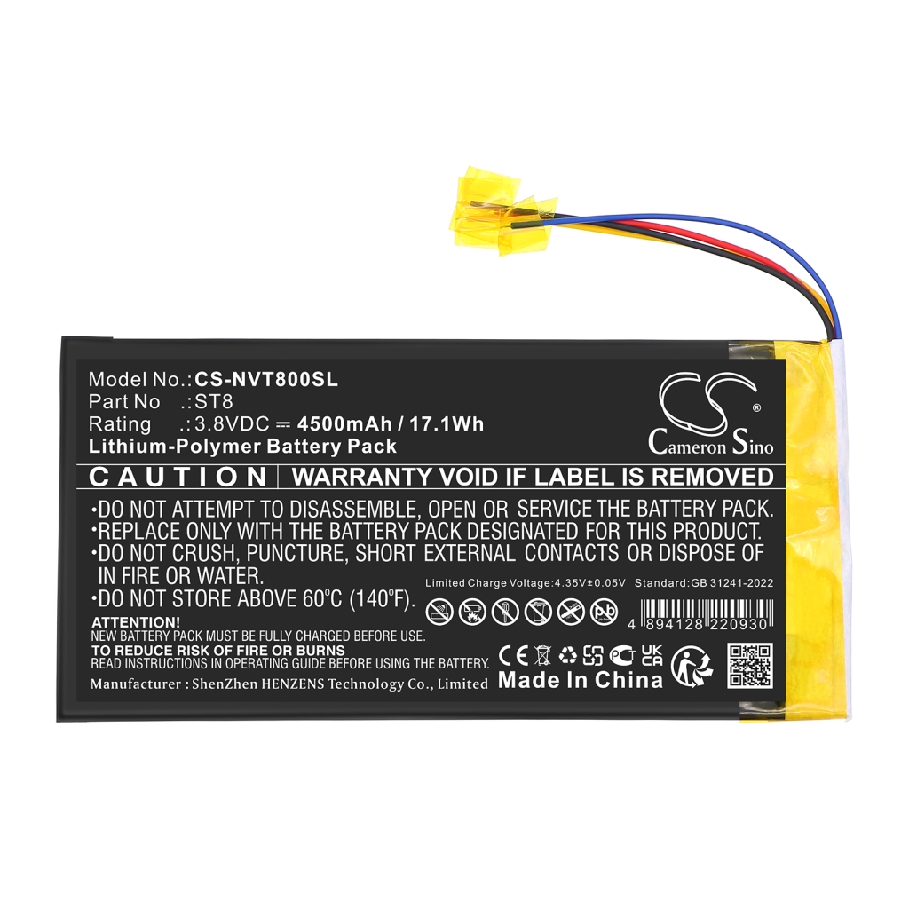 Compatible battery replacement for Nvidia ST8