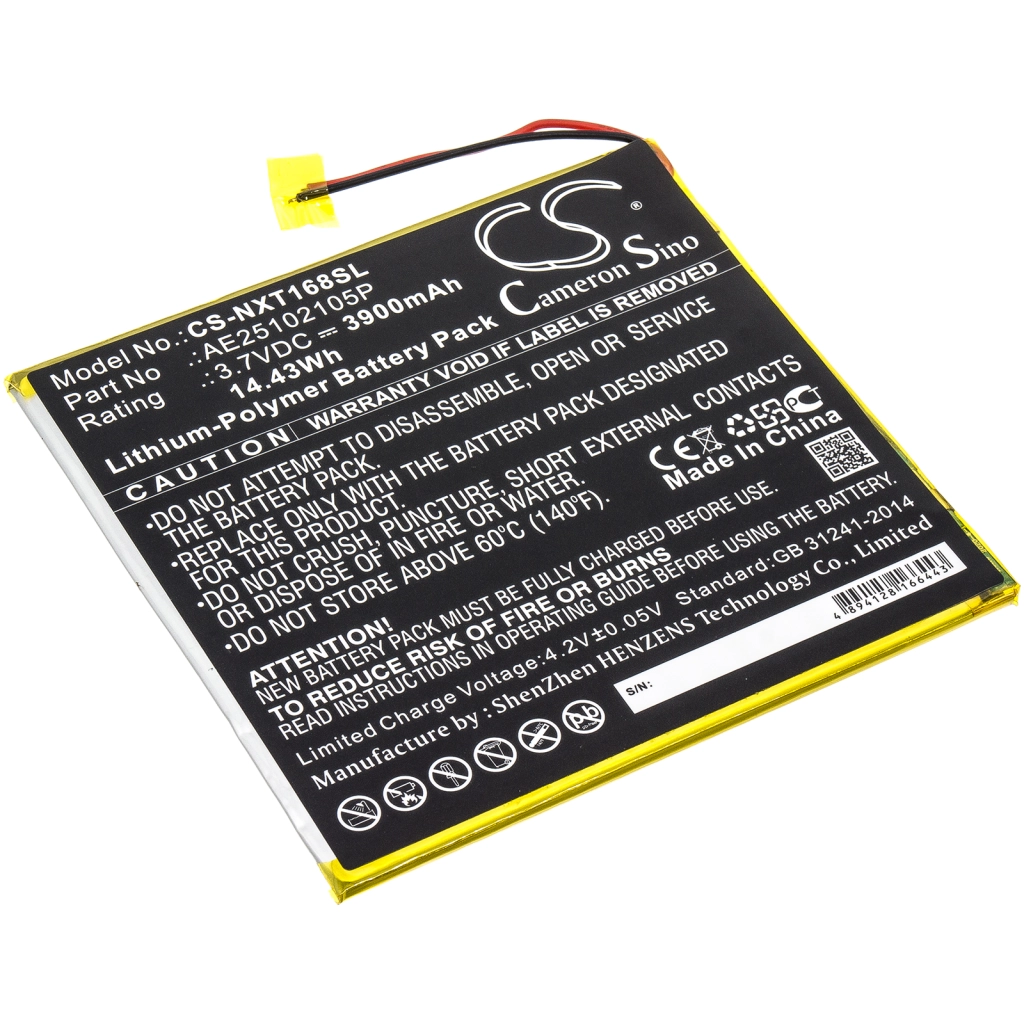 Batería de la tableta Nextbook CS-NXT168SL