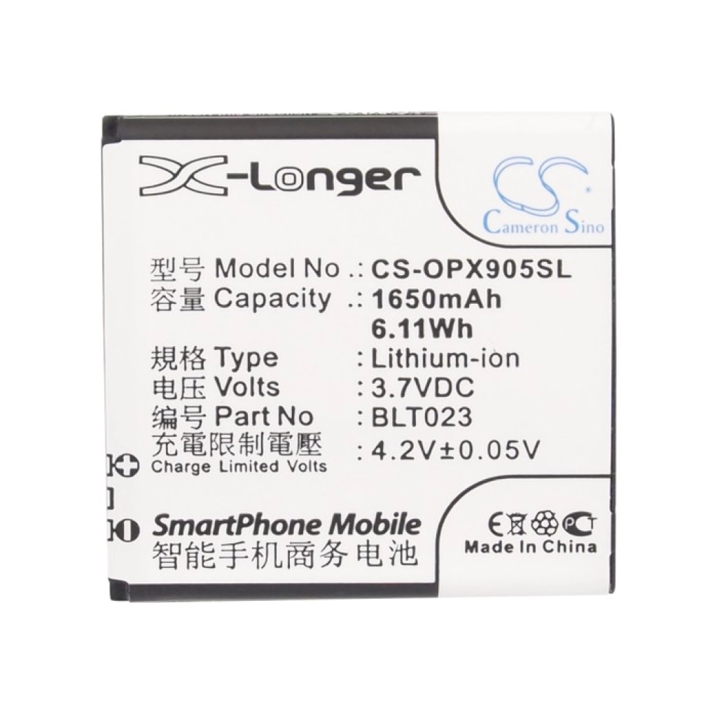 Batería del teléfono móvil OPPO R811