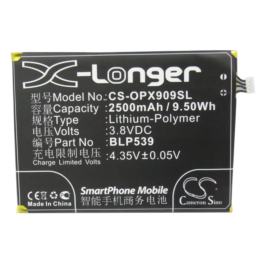 Compatible battery replacement for OPPO BLP539