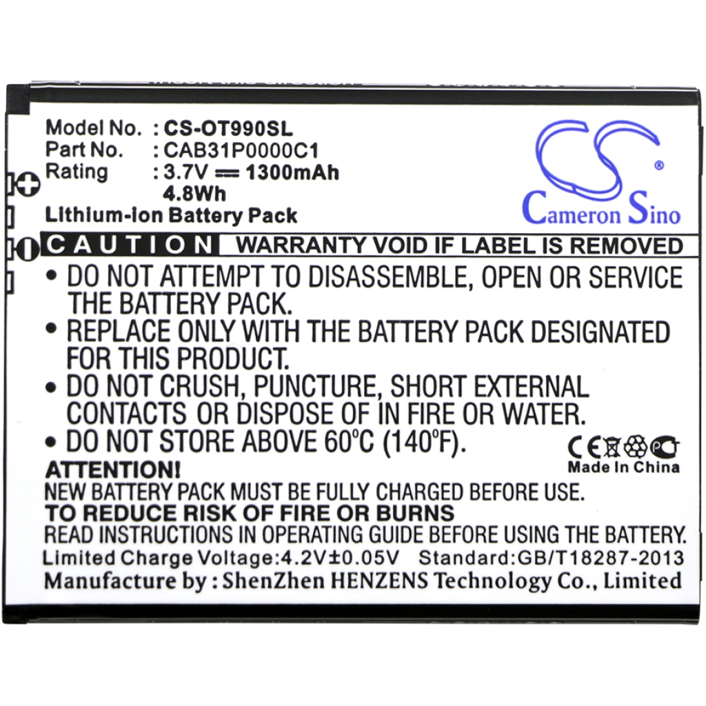 Mobile Phone Battery TCL I908