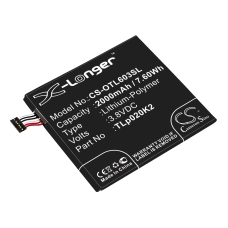 Reemplazo de batería compatible para Alcatel C2000023C2,TLP020K2