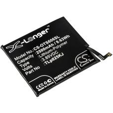 Reemplazo de batería compatible para Alcatel TLP025K1,TLP025KJ