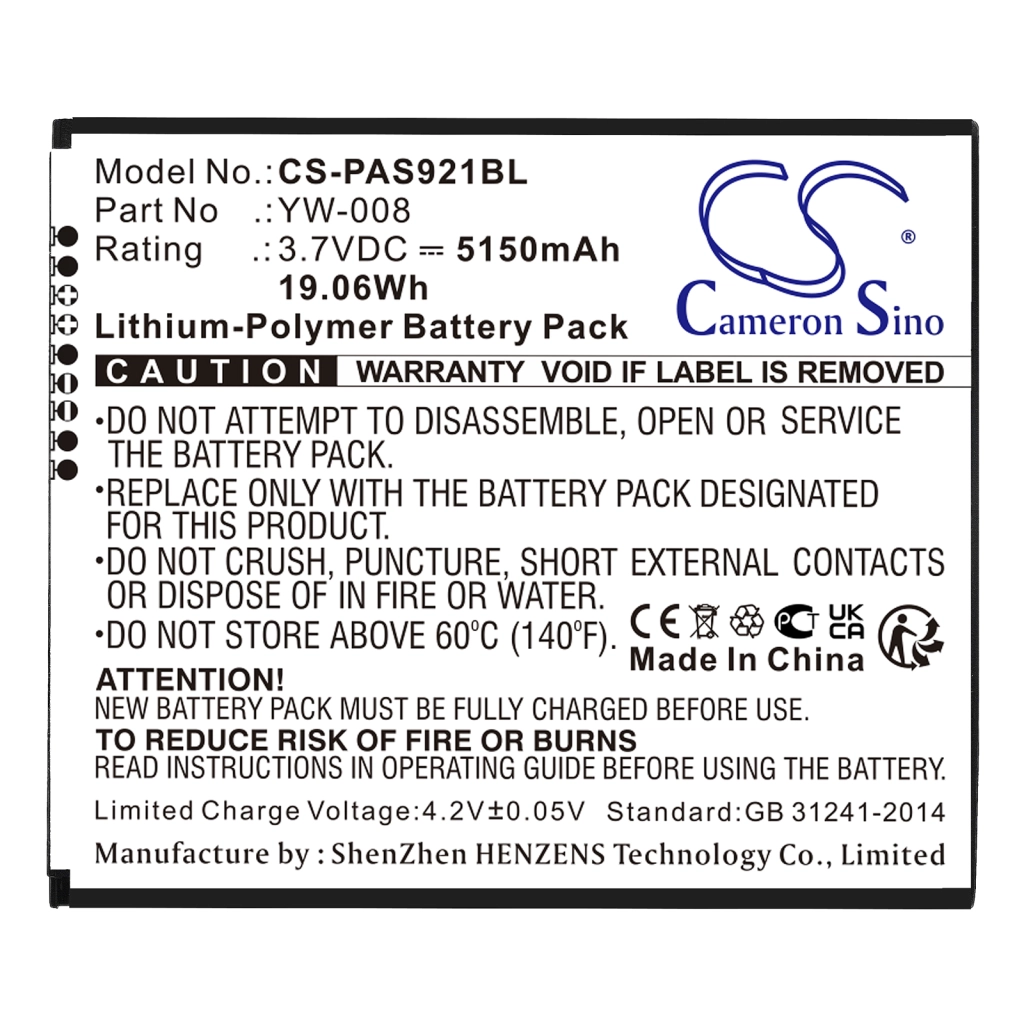 Payment Terminal Battery Pax CS-PAS921BL