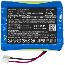 Reemplazo de batería compatible para Peaktech 301-62-412