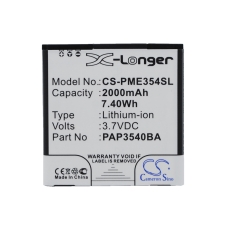 Reemplazo de batería compatible para Prestigio PAP3540 DUO,PAP3540BA