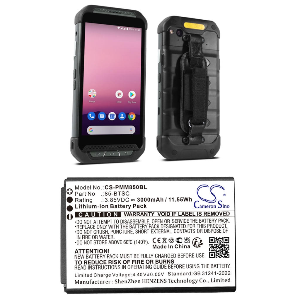 Batería de código de barras, escáner Point mobile CS-PMM850BL