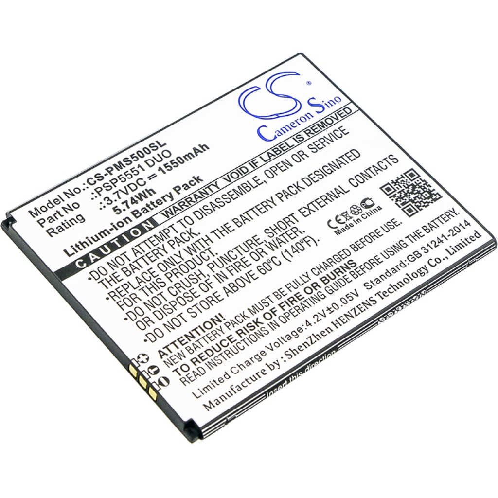 Batería compatible con Prestigio CS-PMS500SL