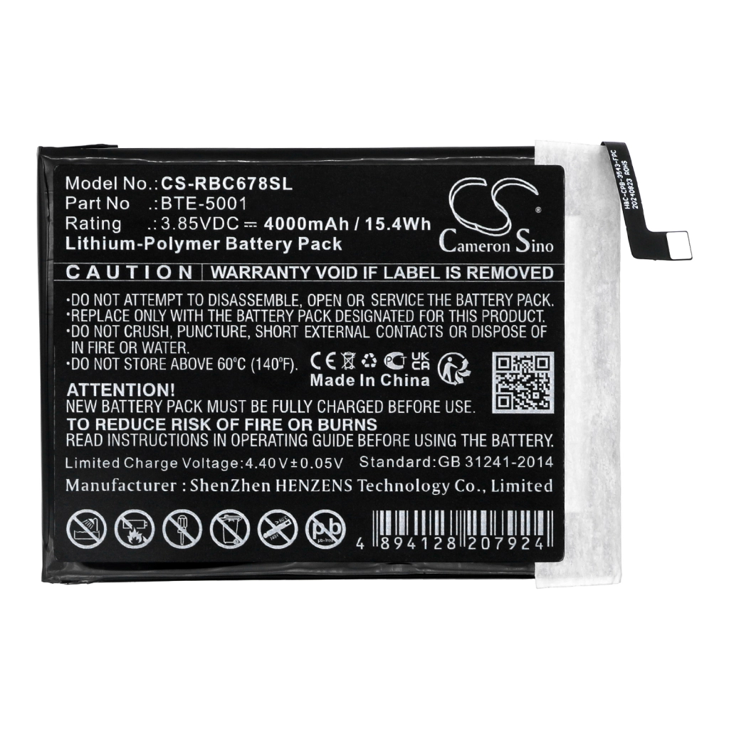 Batería del teléfono móvil Orbic CS-RBC678SL