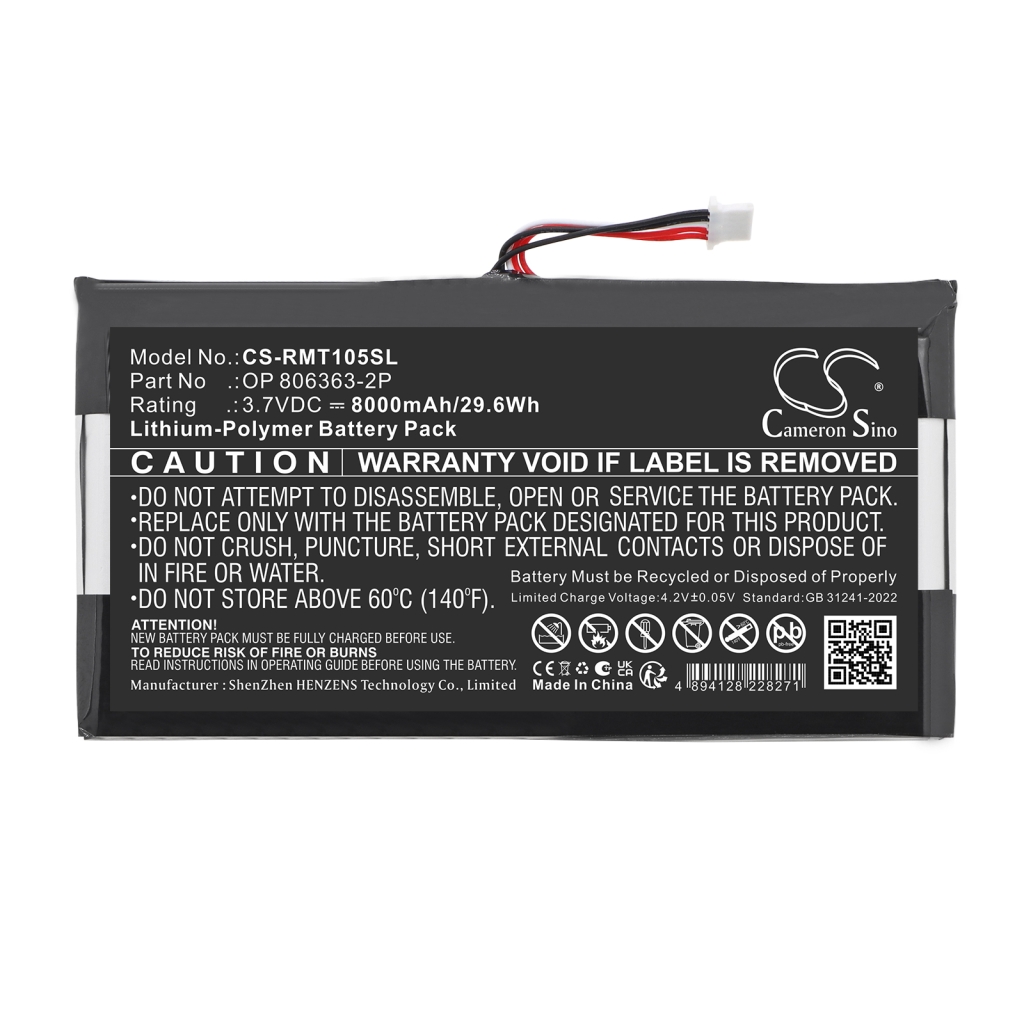 Batería compatible con Rand mcnally CS-RMT105SL