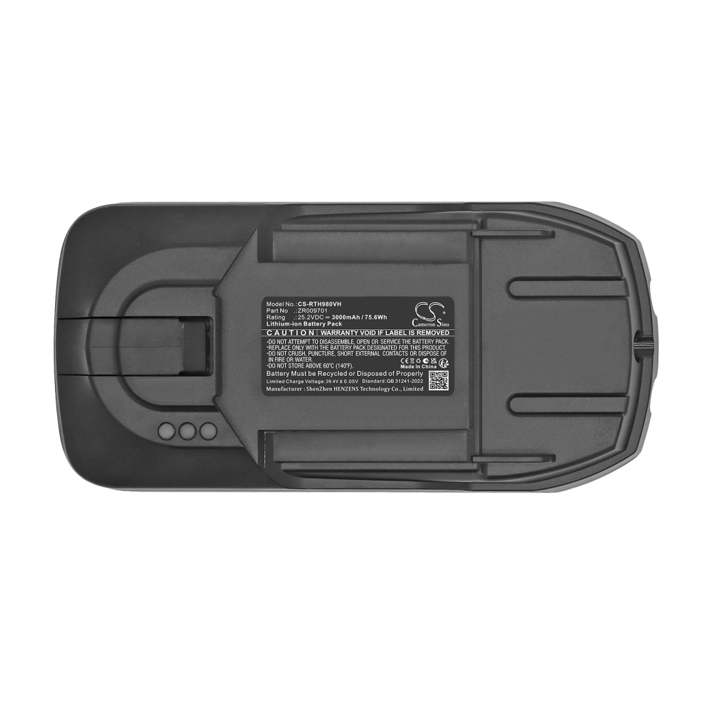 Batteries compatible with Rowenta RH 9811 WO 4Q0 9812 WO 4Q0 9829 WO 4Q0 CS-RTH980VH