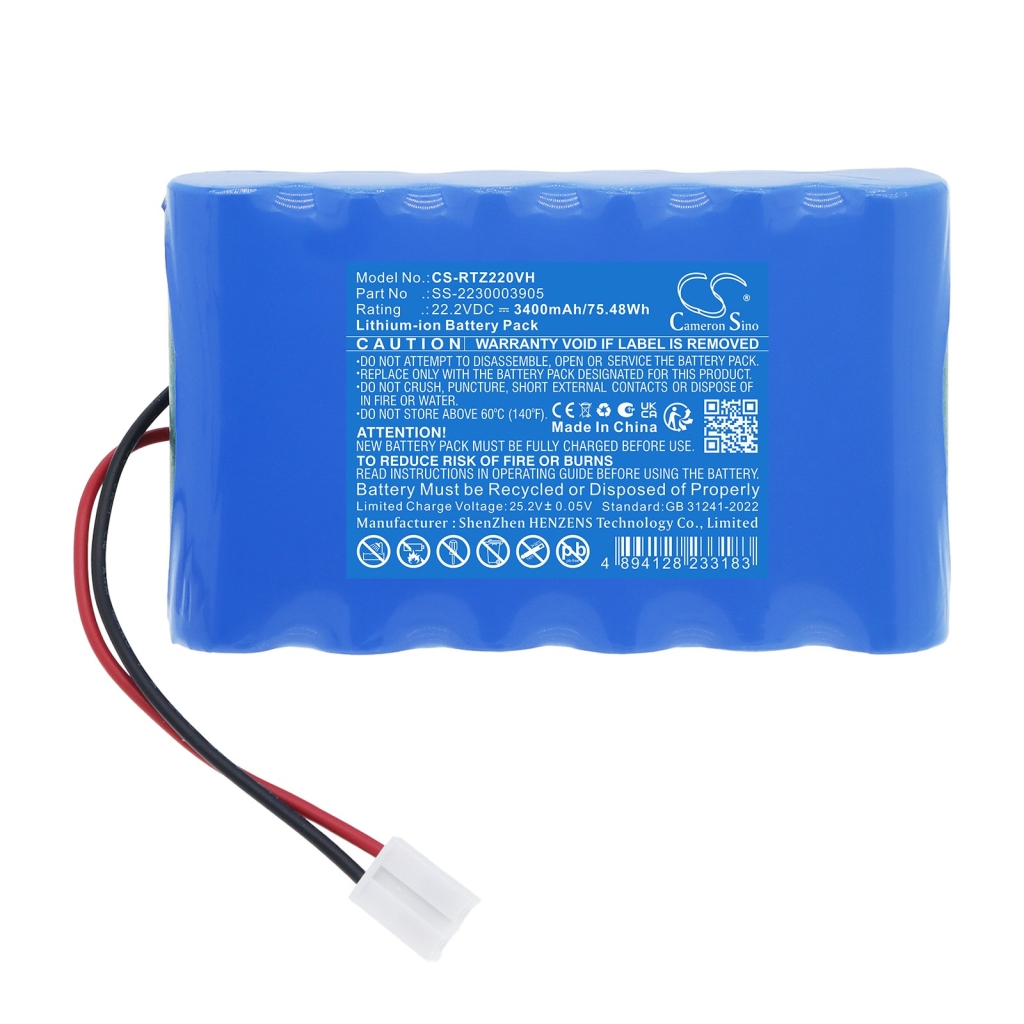 Baterías compatible con Rowenta GF22 series CS-RTZ220VH