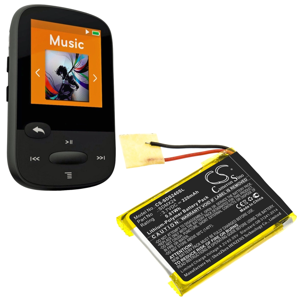 MP3, MP4, PMP Batería SanDisk CS-SDS240SL