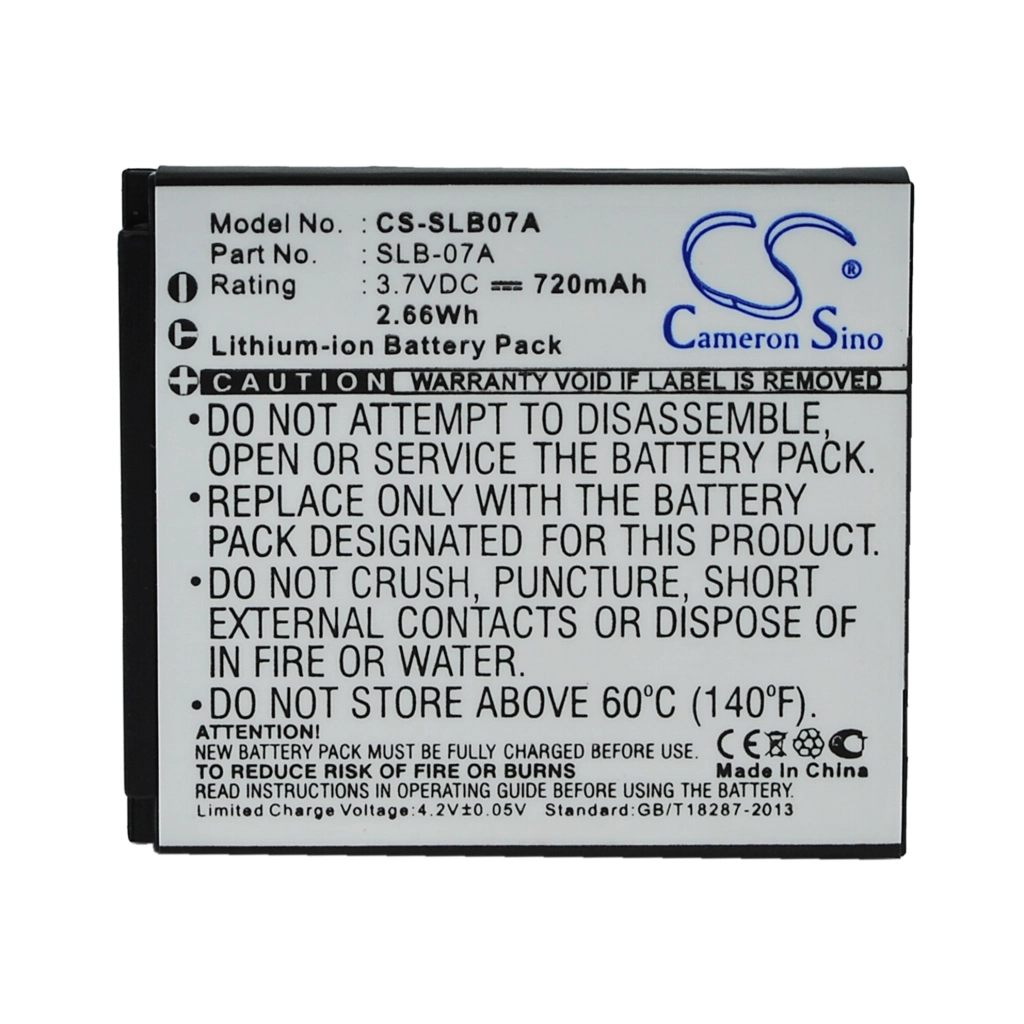 Batería de la cámara Samsung CS-SLB07A