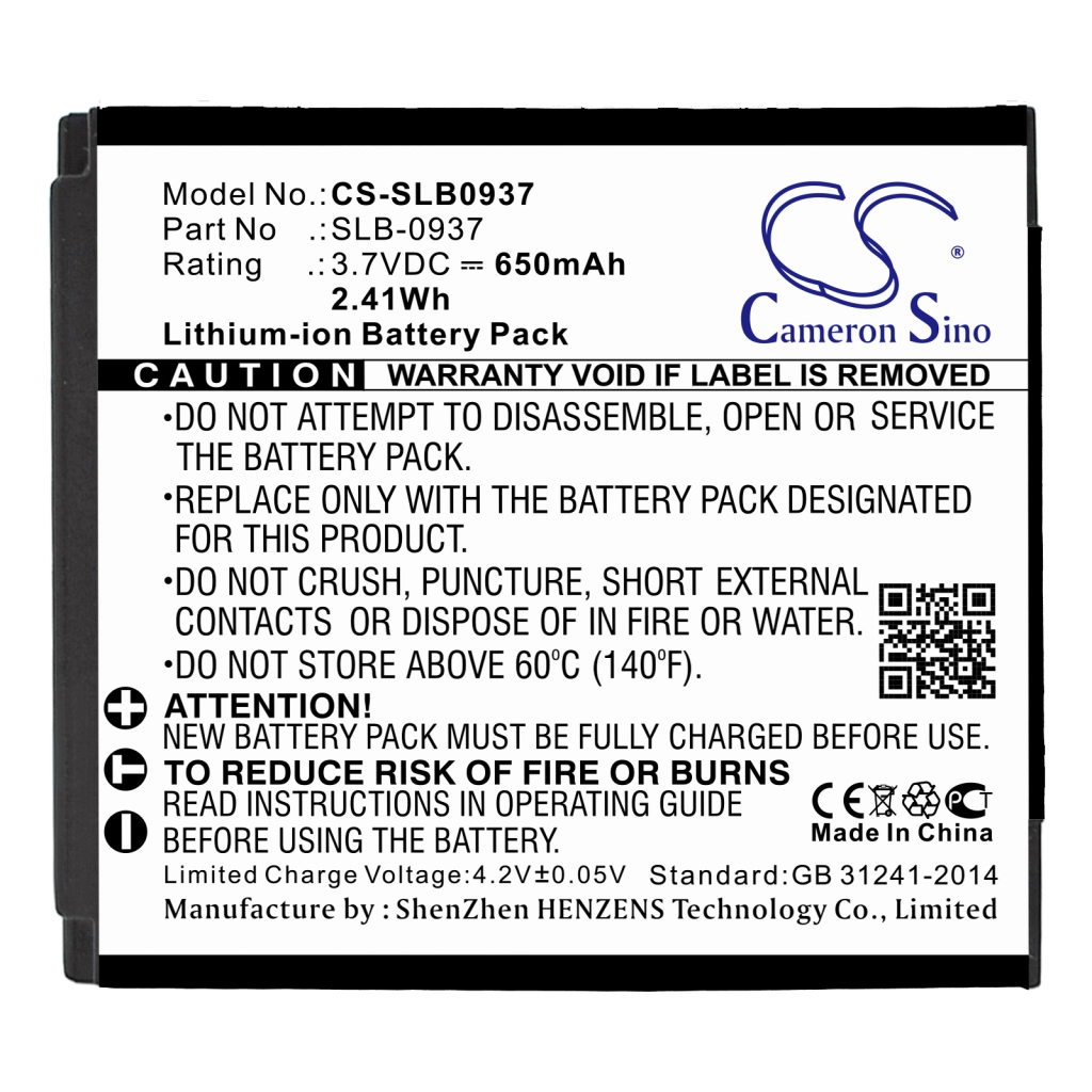 Batería de la cámara Samsung CS-SLB0937