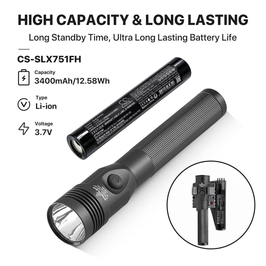 Batería compatible con Streamlight CS-SLX751FH